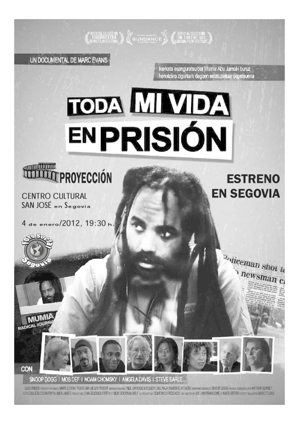 Foro Social traslada a Segovia la campaña por la libertad del periodista Mumia Abu-Jamal, preso desde hace 30 años