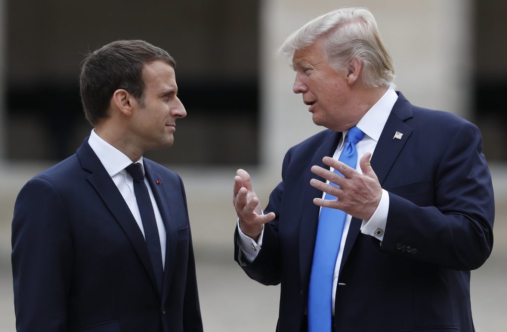 Trump habla con Macron de Corea del Norte e Irán y acuerdan reunirse en Davos